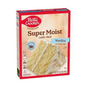 Betty Crocker French Vanilla Backmischung ist eine Backmischung aus den USA. Ein sehr einfach zuzubereitender Vanille Kuchen