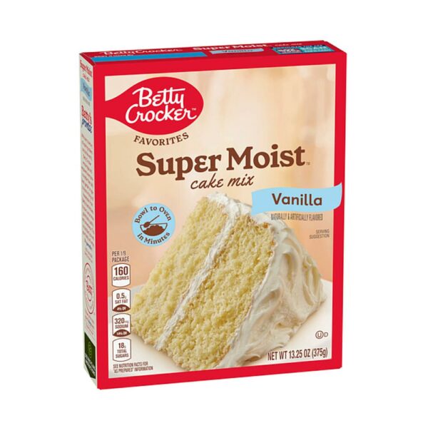 Betty Crocker French Vanilla Backmischung ist eine Backmischung aus den USA. Ein sehr einfach zuzubereitender Vanille Kuchen