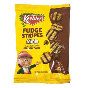 Erleben Sie den köstlichen Genuss der Cooki Keebler Fudge Stripes Minis! Diese kleinen