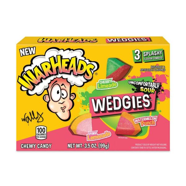 Warheads Wedgies - Knuspriger Naschspaß mit einem sauren Kick Die Warheads Wedgies bieten ein knuspriges und saures Geschmackserlebnis