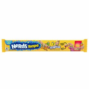 Entdecken Sie den tropischen und fruchtigen Geschmack von Nerds Rope Tropical! Diese köstliche Fruchtgummischlange besteht aus einer weichen