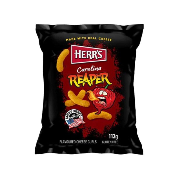 Wagen Sie sich an Herrs Carolina Reaper Cheese Curls heran