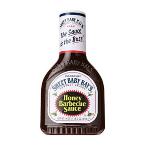 Die Sweet Baby Ray's Honey Barbecue Sauce Grillsauce ist eine delikate Mischung aus süßem Honig und herzhaften Gewürzen