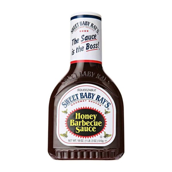 Die Sweet Baby Ray's Honey Barbecue Sauce Grillsauce ist eine delikate Mischung aus süßem Honig und herzhaften Gewürzen