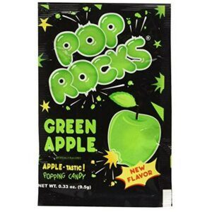 Genießen Sie das aufregende Geschmackserlebnis von Pop Rocks Popping Candy! Diese knisternden Bonbonkristalle verbinden den Geschmack von Grüner Apfel mit dem unverwechselbaren Knistern