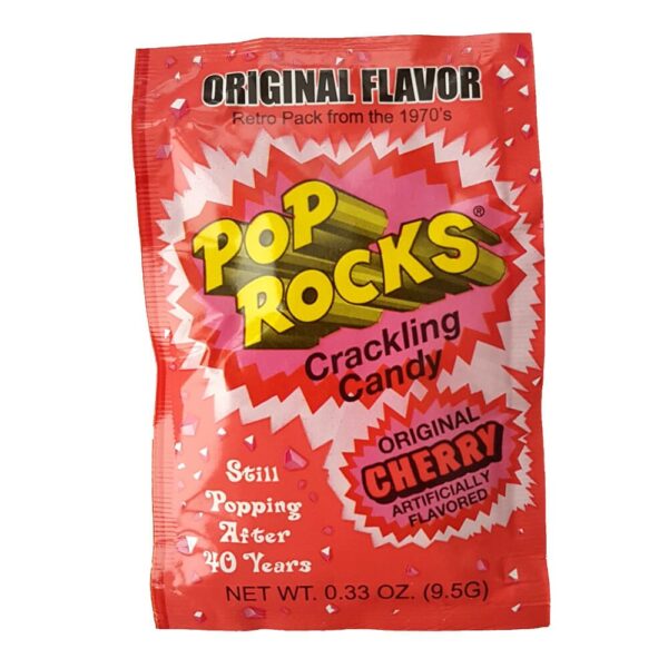 Genießen Sie das aufregende Geschmackserlebnis von Pop Rocks Popping Candy Original Cherry! Diese knisternden Bonbonkristalle verbinden die süße Intensität von Kirscharoma mit dem unverwechselbaren Knistern