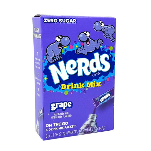 Erleben Sie den unverwechselbaren Geschmack von Nerds in flüssiger Form mit dem Nerds Drink Mix Grape! Diese praktischen Drink Mix Packets verwandeln Ihr Wasser in ein erfrischendes