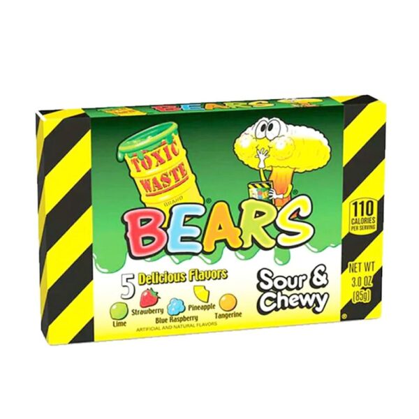 Erleben Sie den ultimativen sauren Genuss mit den Toxic Waste Sour & Chewy Bears! Diese köstlichen